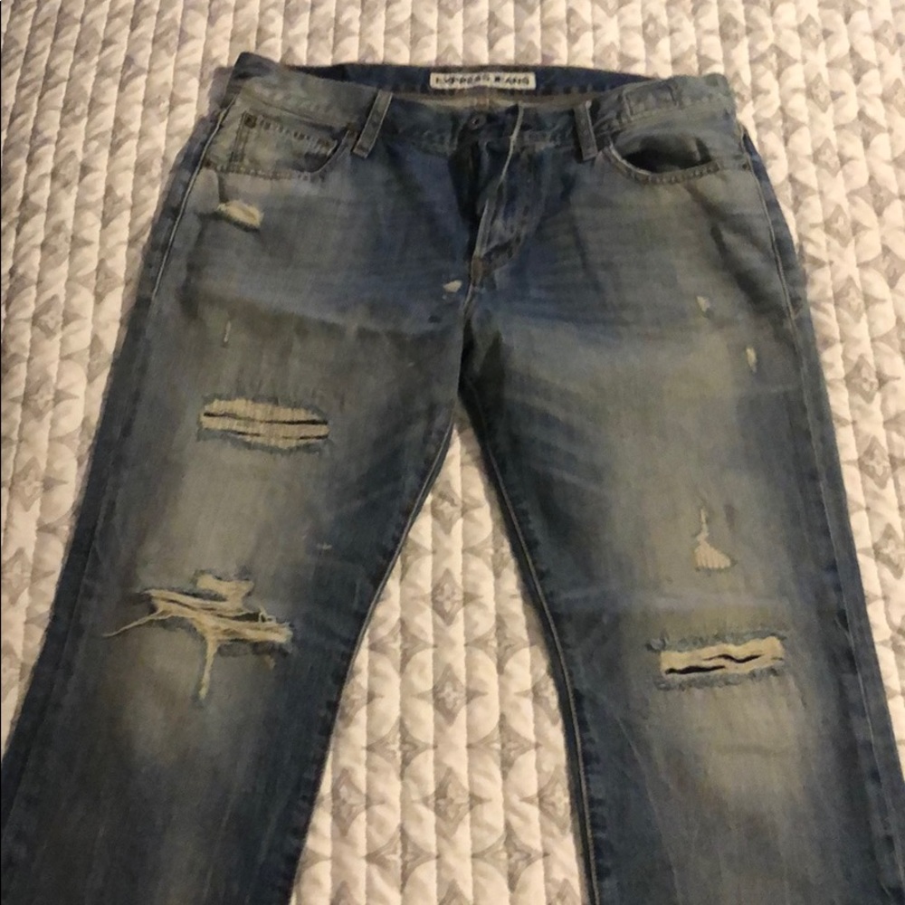 Express Rocco slim fit 34/32 abrasion jeans